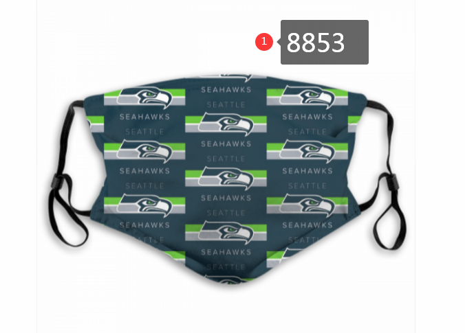 2020 Seattle Seahawks #4 Dust mask with filter->nfl dust mask->Sports Accessory